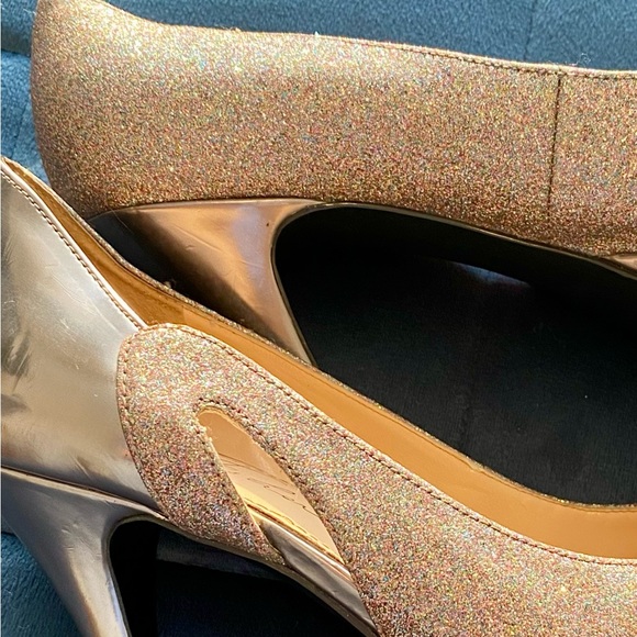 Marc Fisher glitter platform peep toe pumps (7.5) - Picture 3 of 12